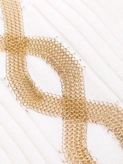 Alexander McQueen mesh-chain embellished knitted dress