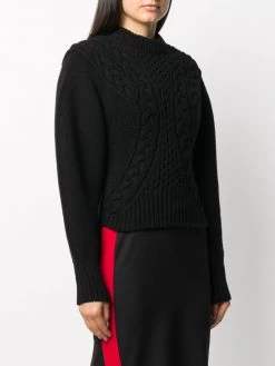 Alexander McQueen cropped cable knit jumper