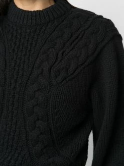 Alexander McQueen cropped cable knit jumper