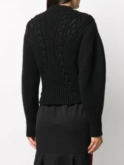 Alexander McQueen cropped cable knit jumper