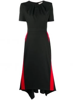 Alexander McQueen contrasting stripe short-sleeved dress