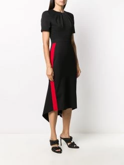 Alexander McQueen contrasting stripe short-sleeved dress