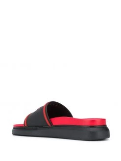 Alexander McQueen debossed logo slides