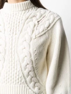 Alexander McQueen cut-out cable knit jumper