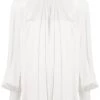 Alexander McQueen pleated silk blouse