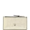 Alexander McQueen metallic Skull zipped wallet