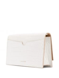 Alexander McQueen croc-effect skull-stud crossbody bag