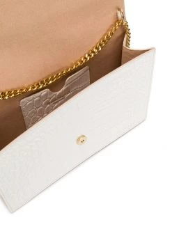 Alexander McQueen croc-effect skull-stud crossbody bag