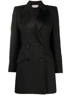 Alexander McQueen double-breasted tailored cape coat