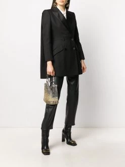 Alexander McQueen double-breasted tailored cape coat