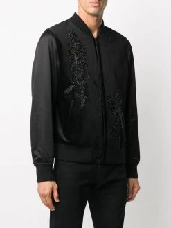 Alexander McQueen sequin-embellished floral bomber