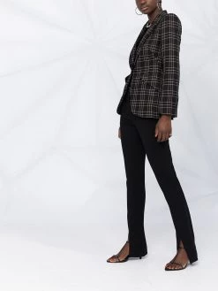 Alexander McQueen check-print fitted blazer