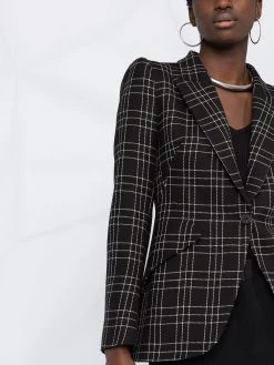 Alexander McQueen check-print fitted blazer