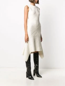 Alexander McQueen textured asymmetric dress