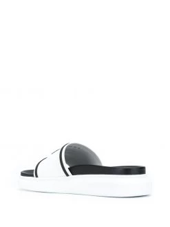 Alexander McQueen logo print sliders