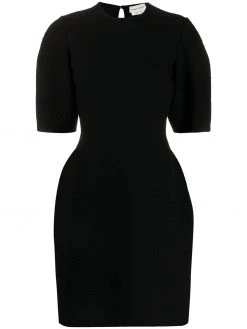 Alexander McQueen textured half-sleeve mini dress
