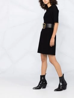 Alexander McQueen textured half-sleeve mini dress