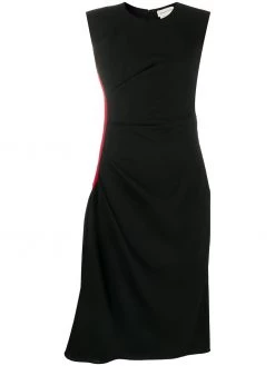 Alexander McQueen side stripe short-sleeve midi dress