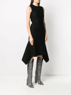 Alexander McQueen sleeveless brocade knit dress