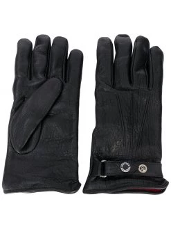 Alexander McQueen press-stud strap leather gloves