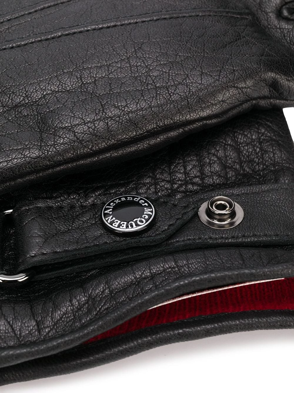 Promo ๐ Alexander McQueen Press stud strap leather gloves ๐ฏ 2 Alexander McQueen press-stud strap leather gloves