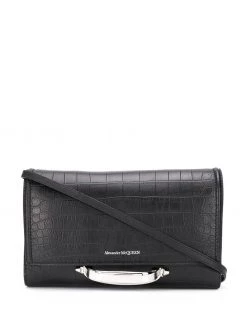Alexander McQueen crocodile-effect clutch bag