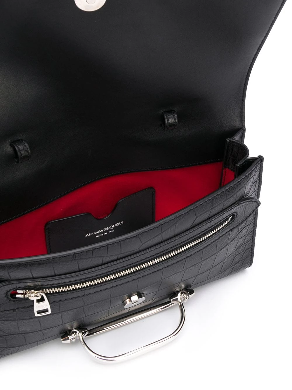 Deals ๐ Alexander McQueen Crocodile effect clutch bag ๐ 5 Alexander McQueen crocodile-effect clutch bag