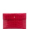 Alexander McQueen crocodile-effect skull clutch bag