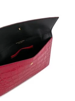 Alexander McQueen crocodile-effect skull clutch bag