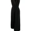 Alexander McQueen asymmetric draped midi dress