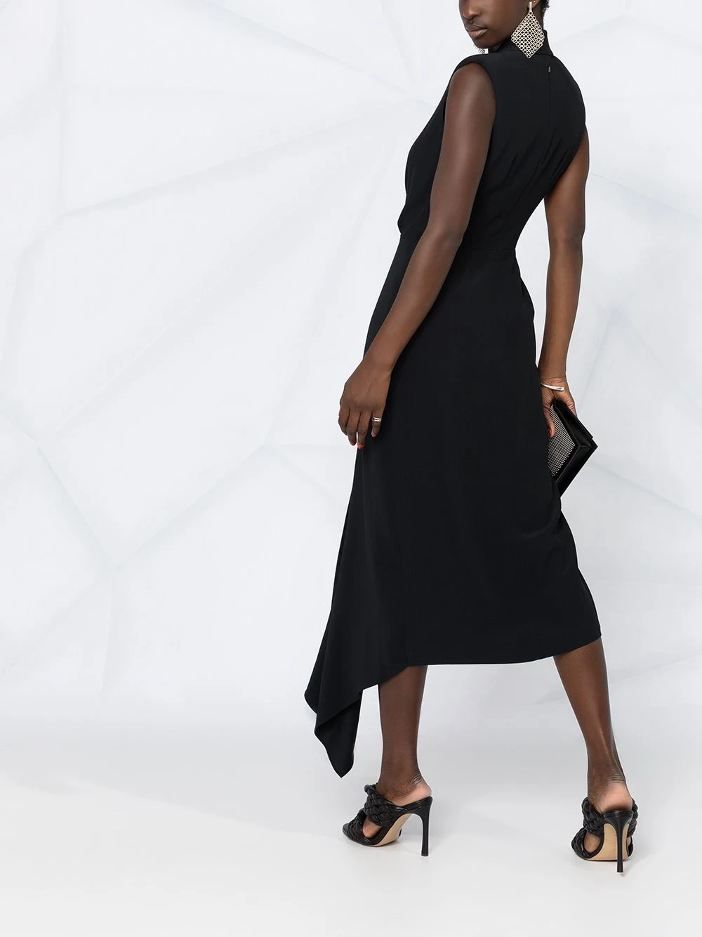 Best reviews of ๐คฉ Alexander McQueen Asymmetric draped midi ๐ dress โจ 4 Alexander McQueen asymmetric draped midi dress