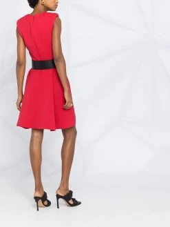 Alexander McQueen silk shoulder-pad dress