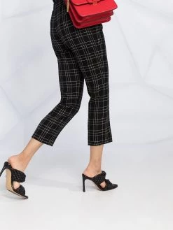 Alexander McQueen checked cropped trousers