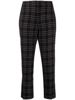 Alexander McQueen checked cropped trousers