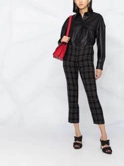 Alexander McQueen checked cropped trousers