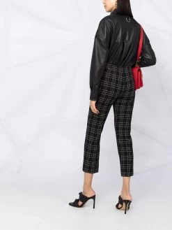 Alexander McQueen checked cropped trousers
