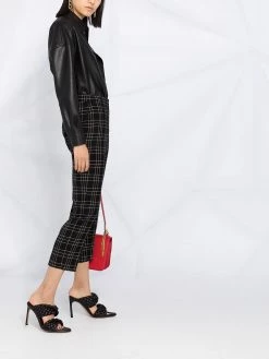 Alexander McQueen checked cropped trousers