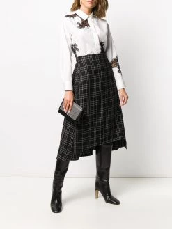 Alexander McQueen checked A-line skirt