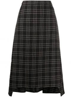 Alexander McQueen checked A-line skirt