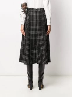 Alexander McQueen checked A-line skirt
