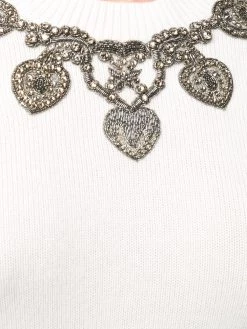 Wholesale โญ Alexander McQueen Crystal embellished crew neck jumper ๐ฅ 9 Alexander McQueen crystal-embellished crew neck jumper