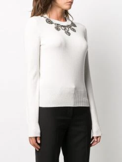 Wholesale โญ Alexander McQueen Crystal embellished crew neck jumper ๐ฅ 7 Alexander McQueen crystal-embellished crew neck jumper