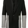 Alexander McQueen two-tone single-breasted suit jacket