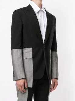 Alexander McQueen two-tone single-breasted suit jacket