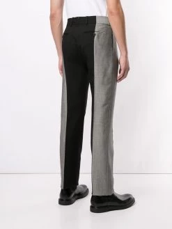 Alexander McQueen two-tone wool tailored trousers