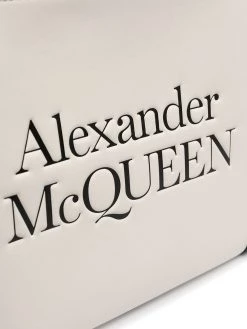 Alexander McQueen embossed logo colour block clutch