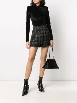 Alexander McQueen high-rise checked shorts