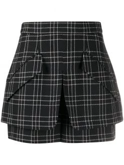 Alexander McQueen high-rise checked shorts