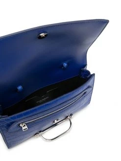 Alexander McQueen croc-effect handle-detail clutch bag