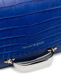Alexander McQueen croc-effect handle-detail clutch bag